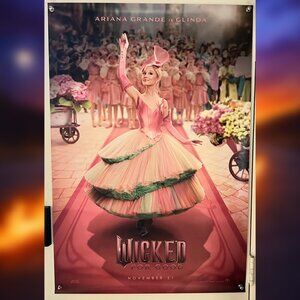 WICKED FOR GOOD (2025) - ORIGINAL DOUBLE SIDED ADANCE ARIANA GRANDE MOVIE POSTER